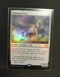 Diamond Lion FOIL Modern Horizons 2 ENGLISH 225/303 MTG LP - Image 1