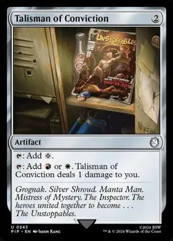 Talisman of Conviction Universes Beyond: Fallout MTG Magic The Gathering - Image 1