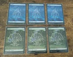 MTG Forest And Island Borderless Land Lot - Spiderman - FREE SHIPPING - Image 1