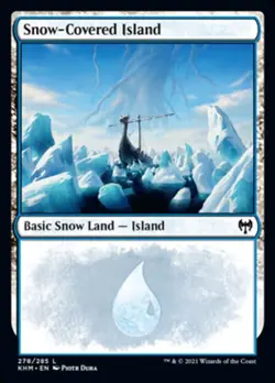 MTG - FOIL Snow-Covered Island (278) - Kaldheim KHM - Unplayed - Image 1