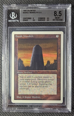 Unlimited - Basalt Monolith - MTG - Magic the Gathering - NM-MT+ - BGS 8.5 QUAD+ - Image 1