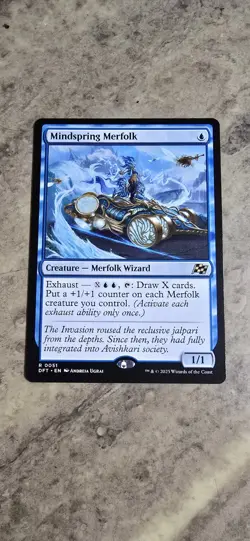 Mindspring Merfolk Aetherdrift Regular Creature Merfolk Wizard Rare MTG NM - Image 1