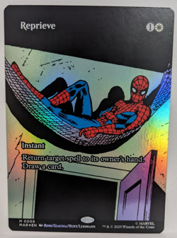 Reprieve (0005) Showcase, Spider-Man MAR, Magic MtG, Foil NM! - Image 1