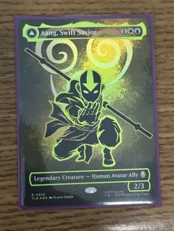 Aang, Swift Savior Aang and La, Ocean's Fury (Neon Ink Foil) #359 - Image 1
