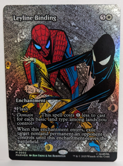 Leyline Binding (0002) Showcase, Spider-Man MAR, Magic MtG, Foil NM! - Image 1