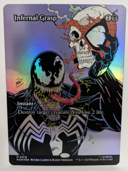 Infernal Grasp (0018) Showcase, Spider-Man MAR, Magic MtG, Foil NM! - Image 1