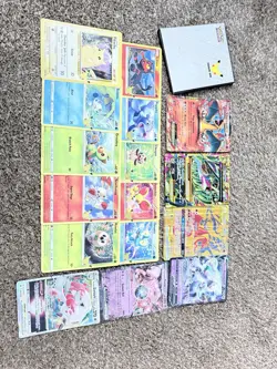 Pokemon 16 Jumbo Card Lot, With Binder! Charizard / mega / Celebrations - Image 1