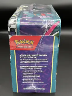 NEW-Pokemon TCG TYRANITAR & IRON VALIANT Collector Chest Tin Lunch Box. - Image 2