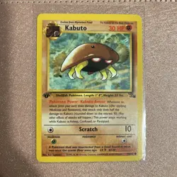 Pokemon 1st Edition Kabuto NM Fossil Type 50/62 *Pack Fresh* - Image 1