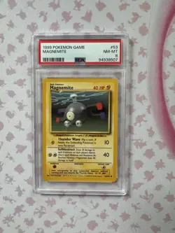 PSA 8 Magnemite #53 1999 Pokemon Base Set Unlimited - Image 1