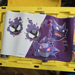 Gengar Gastly - Pokemon STITCHED Playmat Game Mousepad CUSTOM Play Mat TCG - Image 1