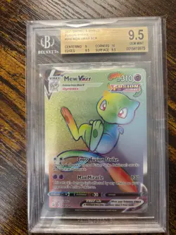 2021 POKEMON SWORD & SHIELD FUSION STRIKE FULL ART UR #268 Mew VMAX BGS 9.5 - Image 1