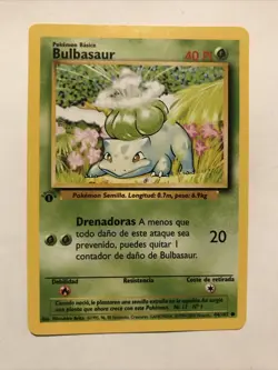 Bulbasaur 44/102 - Pokemon TCG - 1st Edition Base Set Spanish - Image 1