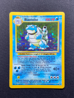 Blastoise Holo - Base Set 2/102 - MP WotC Vintage Pokemon TCG - Image 1