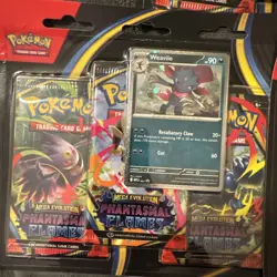 Pokemon TCG Mega Evolution Phantasmal Flames 3 Booster Blister Pack x3 Sealed 🔥 - Image 2