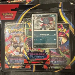 Pokemon TCG Mega Evolution Phantasmal Flames 3 Booster Blister Pack x3 Sealed 🔥 - Image 3