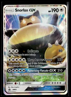 2016 Pokemon Sun & Moon Promo Snorlax GX SM05 (CG - Image 1