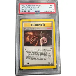 1999 Pokemon Fossil Mysterious Fossil 1st Edition PSA 9 #62 Cert 3763 - Image 1