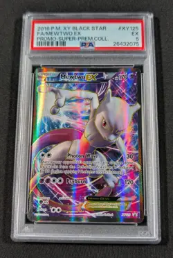 Pokemon Full Art Holo Mewtwo EX XY125 PSA 5 EX Generations Super Premium Promo - Image 1
