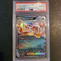 2025 POKEMON SVP EN-SV BLACK STAR PROMO #196 CHARIZARD EX PSA 10 NEW CERT - Image 1