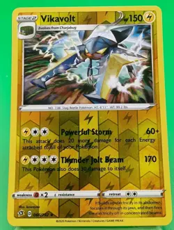 LP Pokemon Vikavolt - 066/192 - Reverse Holo Rare Lightly Played Rebel Clash - Image 1