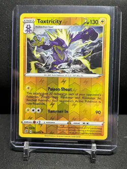 Toxtricity 069/192 Reverse Holo Rare Pokemon 2020 Rebel Clash LP - Image 1