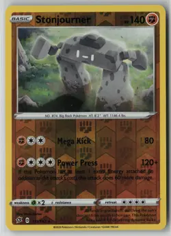 Stonjourner 111/192 Pokemon Rebel Clash Reverse Holo Near Mint (NM) 1 - Image 1