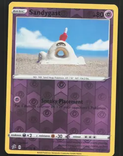 Sandygast 081/192 Reverse Holo Pokemon SWSH02: Rebel Clash Lightly played - Image 1