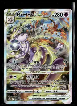 2023 Pokemon Crown Zenith: Galarian Gallery Ultra Rare Mewtwo VSTAR GG44/GG70 - Image 1