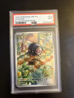 Lechonk 209/197 Obsidian Flames Illustration Rare Holo Pokemon PSA 9 Mint - Image 1