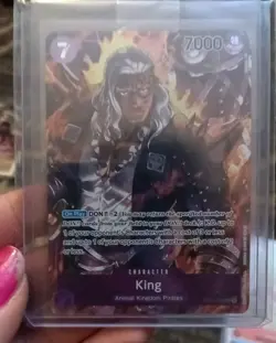 One Piece Card Game King OP01 096 SR Alt Art Romance Dawn ERROR TEXT Pre-Errata - Image 1