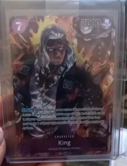 One Piece Card Game King OP01 096 SR Alt Art Romance Dawn ERROR TEXT Pre-Errata - Image 2