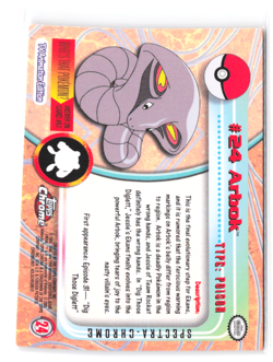 Topps Chrome 2000 Arbok Pokemon Card #24 Holo NM SPECTRA - Image 2