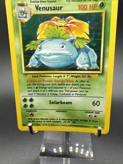 Pokemon TCG Venusaur Base Set Holo Unlimited Rare Card 15/102 - Image 3