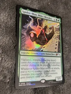 MTG Spider-Man, Miles Morales Foil 0008 Promo Card - Image 3