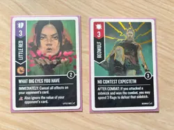 Unmatched Board Game Foil Promo Cards. Little Red vs Beowulf - Image 1