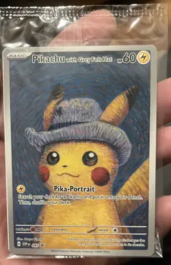 Pikachu with Grey Felt Hat 085 Sv: Scarlet & Violet Promo Card Van Gogh Sealed - Image 1