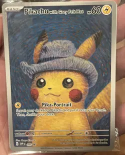Pikachu with Grey Felt Hat 085 Sv: Scarlet & Violet Promo Card Van Gogh Sealed - Image 2