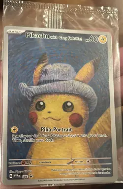 Pikachu with Grey Felt Hat 085 Sv: Scarlet & Violet Promo Card Van Gogh Sealed - Image 4