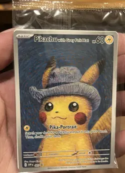 Pikachu with Grey Felt Hat 085 Sv: Scarlet & Violet Promo Card Van Gogh Sealed - Image 5
