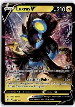 Pokemon TCG Astral Radiance Luxray V 050/189 Ultra Rare Near Mint - Image 1