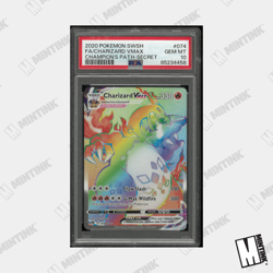 2020 Pokemon SWSH Champion's Path Charizard VMAX Fa -Secret PSA 10 74/73 - Image 1
