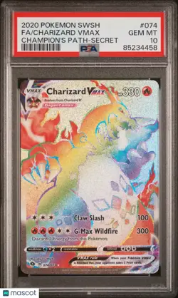 2020 Pokemon SWSH Champion's Path Charizard VMAX Fa -Secret PSA 10 74/73 - Image 3