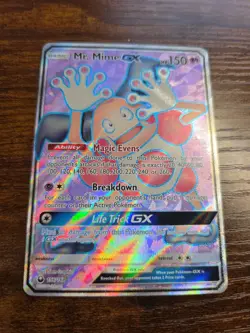 Pokemon TCG Mr. Mime GX Full Art Celestial Storm 156/168 Holo Ultra Rare - Image 2