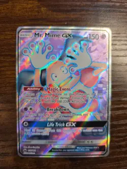 Pokemon TCG Mr. Mime GX Full Art Celestial Storm 156/168 Holo Ultra Rare - Image 3