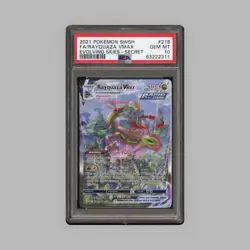 Pokemon Rayquaza VMAX Evolving Skies Secret Rare Full Alt Art #218 PSA 10 - Image 1