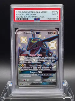 PSA 9 MINT ✨ - Rayquaza GX 177A/168 Alternate Art Holo - 2018 Pokemon Sun & Moon - Image 1