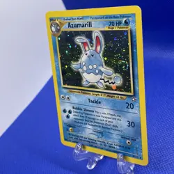 Pokemon TCG Azumarill Neo Genesis 2/111 Unlimited Holo Rare NM SWIRL - Image 3