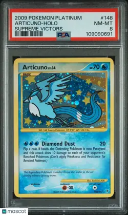 2009 Pokemon Platinum Supreme Victors Articuno Holo PSA 8 148/147 - Image 3