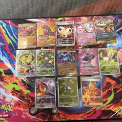 Lot of 13 Ex Full Art and More Hits From Phantasmal Flames Pokemon TCG All NM - Image 1